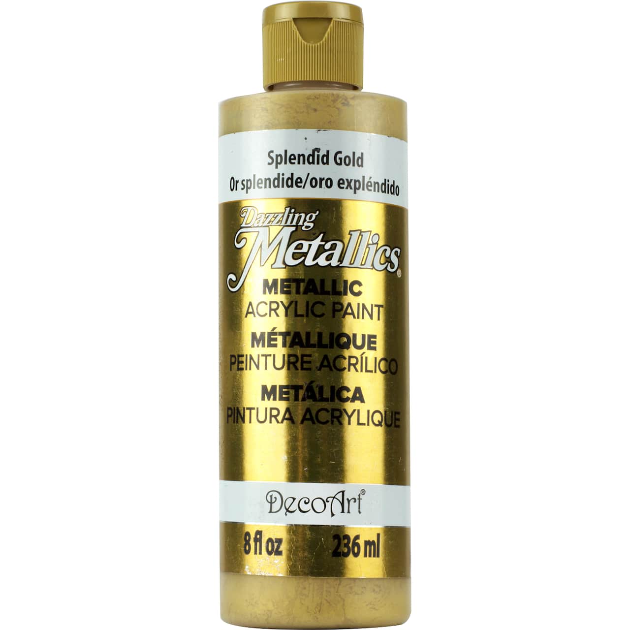 4 Pack: DecoArt® Dazzling Metallics® Splendid Gold Paint, 8oz.